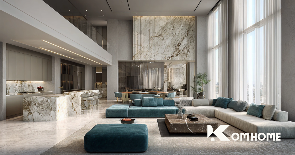 Thiết kế nội thất nhà phố: Hướng dẫn toàn diện 2025 7 Phong cach Minimal Luxury Don gian nhung sang trong