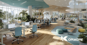 10 xu hướng thiết kế văn phòng làm việc năm 2025 tăng năng suất và sáng tạo